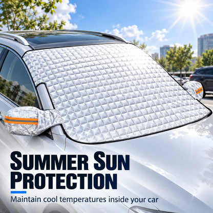 Universal Car Windshield Snow Cover - Winter Anti-Frost & Summer Sunshade Protector