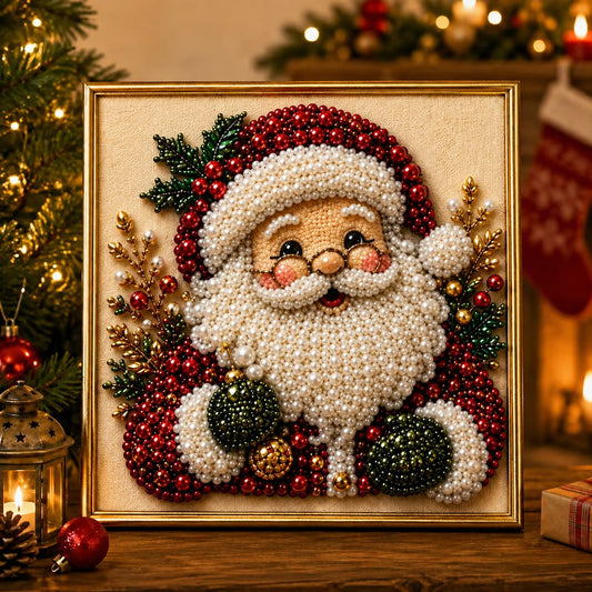 🎄 Early Christmas Pre-Sale 49% OFF – Premium 3D Pearl Christmas Diamond Painting Art Kit | Beads DIY Holiday Decor 🎅⛄️❄️