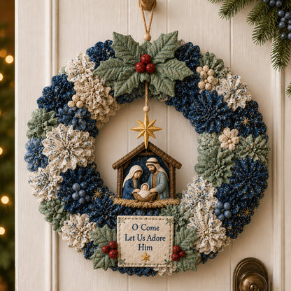 🔥49% Off Last Day - 🔥🎄 3D Fabric Poke Wreath DIY Kit2