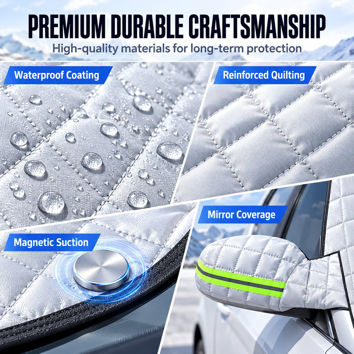 Universal Car Windshield Snow Cover - Winter Anti-Frost & Summer Sunshade Protector