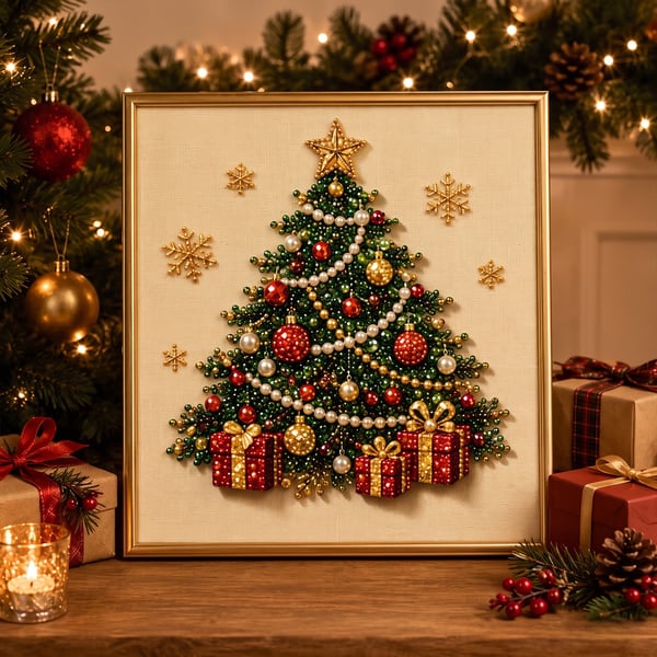 🎄 Early Christmas Pre-Sale 49% OFF – Premium 3D Pearl Christmas Diamond Painting Art Kit | Beads DIY Holiday Decor 🎅⛄️❄️