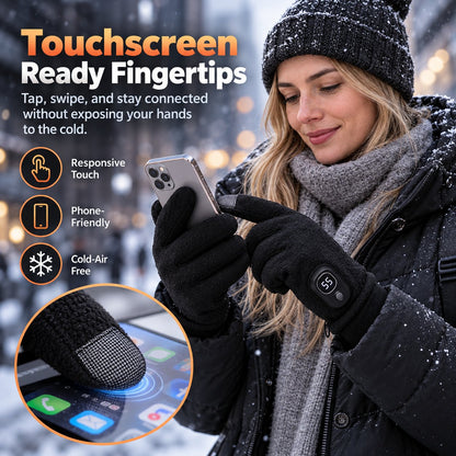 🔥 Heated Electric Winter Gloves — 3000mAh Thermal Touchscreen Gloves ❄️