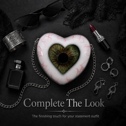 🔥Last Day 50% OFF 🖤👁 Gothic Heart Eye Statement Crossbody Bag
