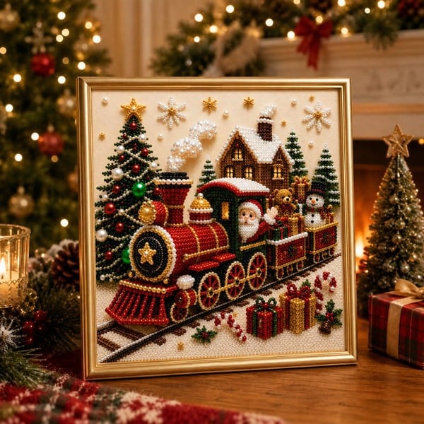 🎄 Early Christmas Pre-Sale 49% OFF – Premium 3D Pearl Christmas Diamond Painting Art Kit | Beads DIY Holiday Decor 🎅⛄️❄️