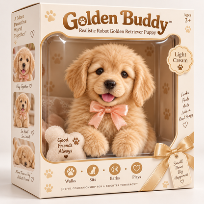 🎄45% OFF🐕🐾 Golden Buddy Realistic Robot Golden Retriever Puppy