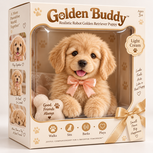 🎄45% OFF🐕🐾 Golden Buddy Realistic Robot Golden Retriever Puppy
