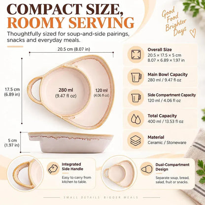 🍲Hot Sale 49%Off🔥Cosy Up with Rustic Ceramic Soup & Toasty Bowls ✨（BUY 2 FREE SHIPPING）