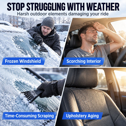 Universal Car Windshield Snow Cover - Winter Anti-Frost & Summer Sunshade Protector
