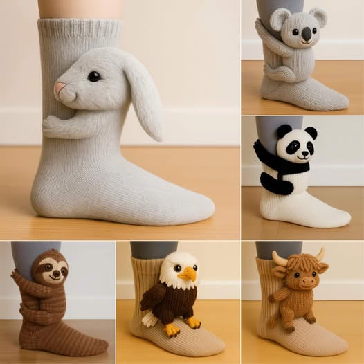 🎁Last Day Sale 49% OFF 🔥Cosy 3D Knit Animal Socks, Cute & Comfy for You or a Lovely Gift 💝