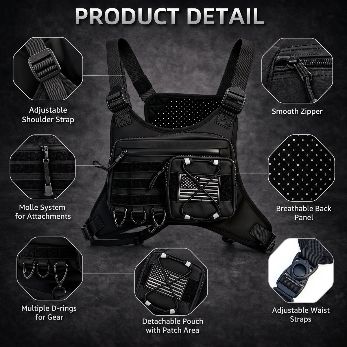 Lightweight Tactical Chest Rig Bag
