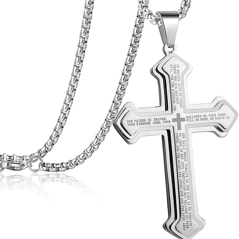 📢📢LAST DAY SALE 50% OFF✝️ "The Lord's Prayer" Cross Necklace -- Unisex