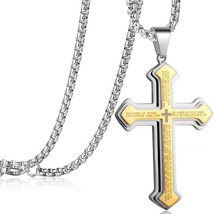📢📢LAST DAY SALE 50% OFF✝️ "The Lord's Prayer" Cross Necklace -- Unisex
